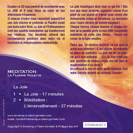 CD de méditation La Joie