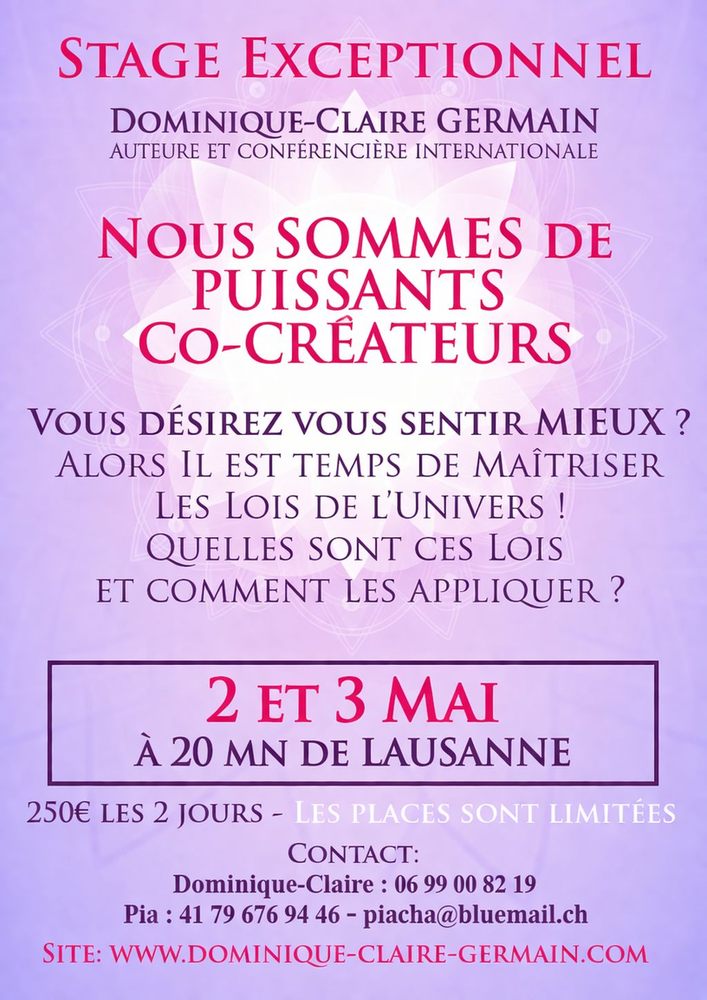 Nous sommes de Puissants Co-Créateurs